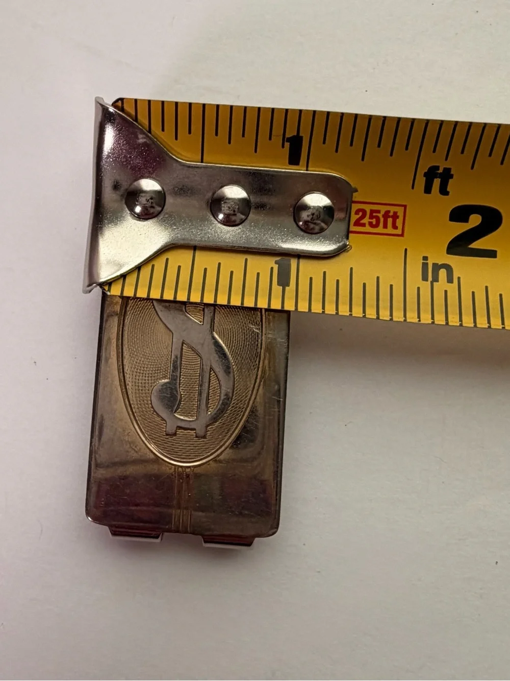 Vintage Gold Tone Money sign Motif money clip